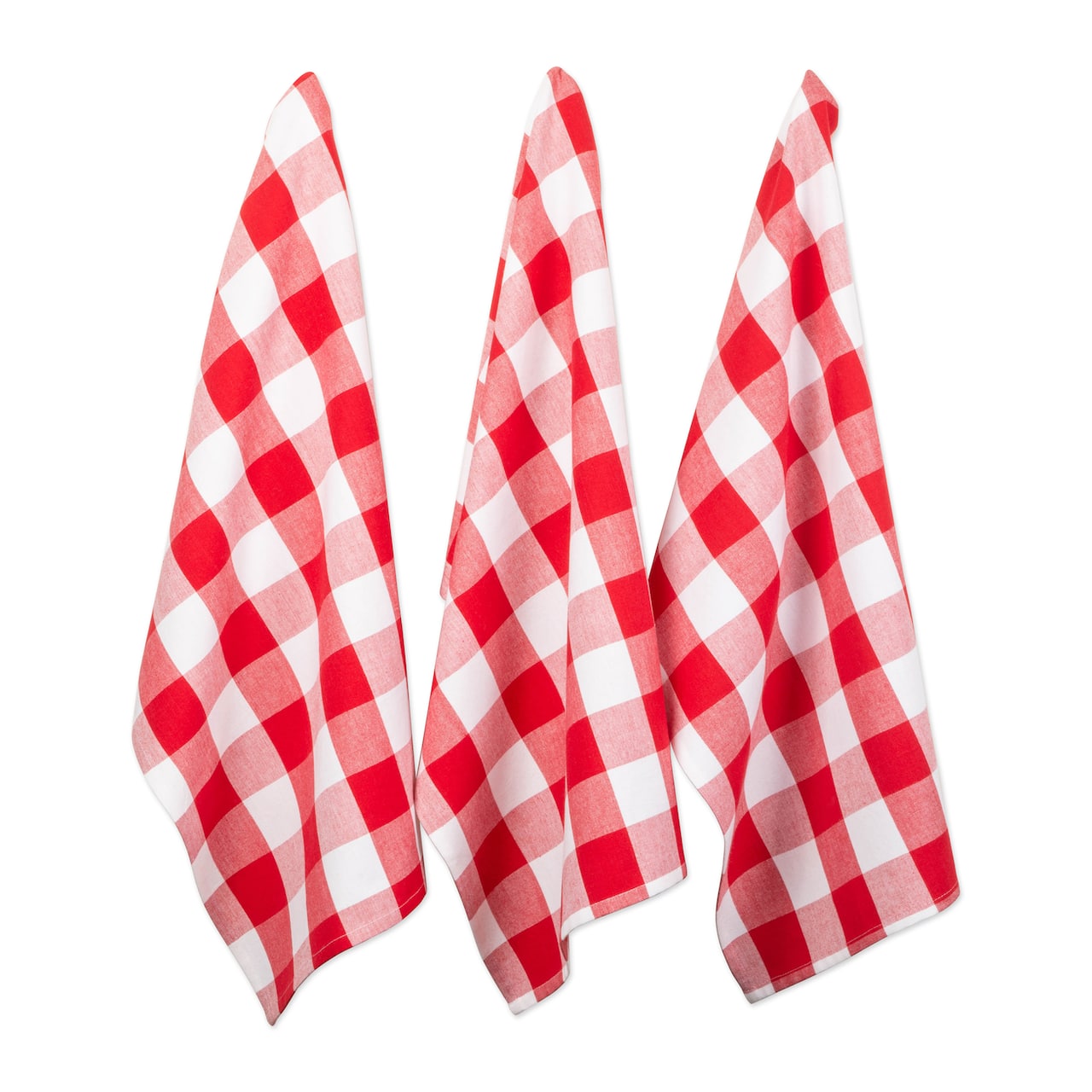 DII® Red & White Buffalo Check Dish Towels, 3ct.